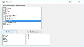 C Tutorial  Get Checked Items In a CheckedListBox  FoxLearn [upl. by Lajes]