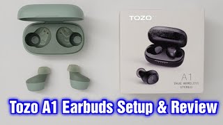 Tozo A1 Earbuds Setup amp Review [upl. by Aiekam]