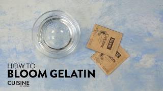 How to Bloom Gelatin  Cuisine at Home [upl. by Orlina]