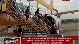 QRT CebuPac flight na sinakyan ng GMA News team paCotabato nadivert papuntang Davao [upl. by Notak897]