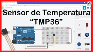 ✅ Sensor de temperatura TMP36 con Arduino Simulación en TINKERCAD [upl. by Wilda947]