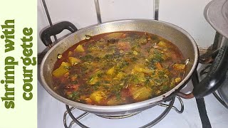 চিংড়ি দিয়ে জুকিনি রান্না  Shrimp with courgette zucchini  Safa’s Mum UK [upl. by Adnihc]