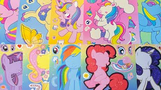 My little pony dress up ASMR TOYS 10minutes satisfying and relaxing decorating sticker book stickers [upl. by Beniamino948]