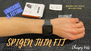 Spigen Thin Fit Apple Watch Case Unboxing and Fitting [upl. by Lizette]