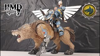 Space Marine Space Wolves Thunderwolf Cavalry Bjane Warhammer 40K unboxing 118 JoyToy [upl. by Bruce]