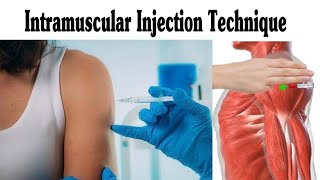 Intramuscular IM Injection Technique On Deltoid [upl. by Tartan]