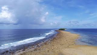 【4K】South Point of Funafuti Island in Tuvalu：Shooting by ANAFI 4K Drone [upl. by Airdnaed]