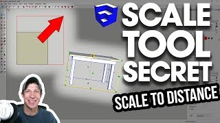 SketchUp SCALE TOOL TIP  Set Distances with the Scale Tool [upl. by Conners522]