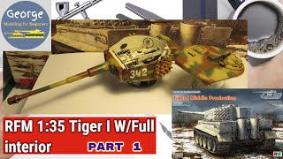 Rye Field Model Tiger I Middle Production 135 full interior Part 1 [upl. by Aldon]