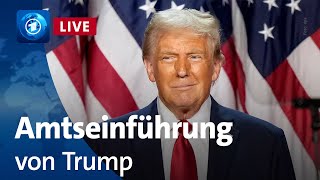 Amtseinführung des neuen USPräsidenten Trump unkommentierter Livestream [upl. by Rehc]