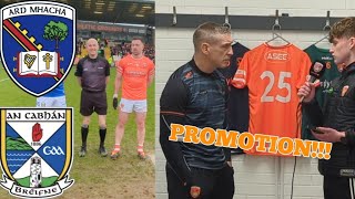 Armagh vs Cavan  Matchday Vlog  Promotion Sealed In Demolition Job [upl. by Darrey669]