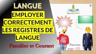 2APIC  Langue  Employer correctement les registres de langue  Familier et Courant [upl. by Aniroz]