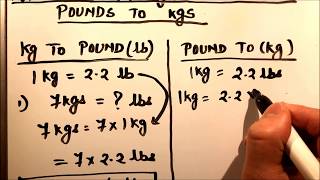 HOW TO CONVERT KILOGRAMS TO POUND Kg TO lb  AND POUNDS TO KILOGRAMlb to kg [upl. by Anos]