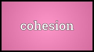 Cohesion Meaning [upl. by Jonme]