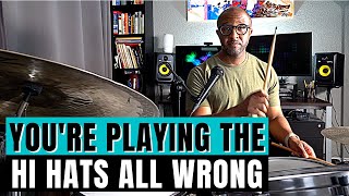 LEARN HOW TO PLAY THE HI HATS CORRECTLY  Jazz Drummer QTip of the Week [upl. by Chak737]