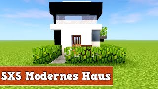 Wie baut man ein kleines Modernes Haus in Minecraft  Minecraft Modernes Haus bauen deutsch [upl. by Tatum654]