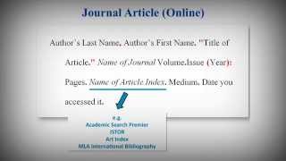 MLA Style Works Cited List Citing Journal Articles [upl. by Yrac]