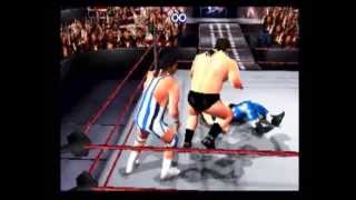 Big Show CAW vs Kaientai 2on1 Handicap  WWF Smackdown 2 PS1 [upl. by Auqenet468]