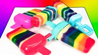 Rainbow Pudding Pops rainbow popsicles  from Cookies Cupcakes and Cardio [upl. by Yrrep975]