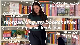 reorganising my bookshelves 📚  new bookshelves  updated home library tour ♥️✨  autumnwinter 🍁☃️ [upl. by Akenal660]