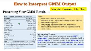 Stata13 How to Interpret GMM Output gmm onestepgmm twostepgmm yeardummies [upl. by Ddat]