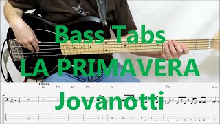 Jovanotti  La Primavera BASS COVER TABS [upl. by Yecak46]