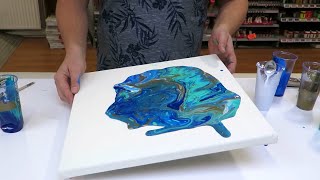 HOE WERKT POURING PAINTING Gieten Met Acrylverf Fluid Painting Acrylic Pouring Floetrol [upl. by Drummond]