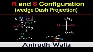 R and S ConfigurationWedge Dash Projection  Stereochemistry  Organic chemistry tricks [upl. by Aba]