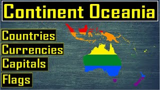 Oceania  Continent Oceania and Australia  Map of Oceania  Countries in Oceania  New Zealand [upl. by Nimocks]