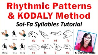 Rhythmic Patterns and Kodaly Method SolFa Syllables  tutorial [upl. by Etnasa]