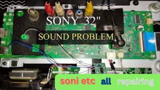 Sony LED TV 32quot video ok no sound  Sony LED TV No Sound Problem Audio Module Install In 32 [upl. by Nomsed]