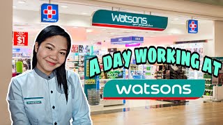 A DAY WORKING AT WATSONS PHILIPPINES  JANUARY 2020 [upl. by Acinorev370]