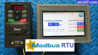 Samkoon HMI quotModbus RTUquot INVT GD20 Tutorial [upl. by Jehoash]