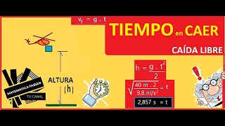 TIEMPO Caída libre FÓRMULAS paso a paso Cómo DESPEJAR y CALCULAR el TIEMPO en caída libre [upl. by Anyar712]