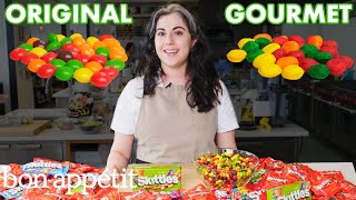 Pastry Chef Attempts To Make Gourmet Skittles  Gourmet Makes  Bon Appétit [upl. by Arraic756]