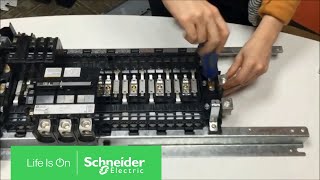 Installing the 225 Amp FeedThrough Lug Kit onto NQ Panelboards  Schneider Electric [upl. by Calista]