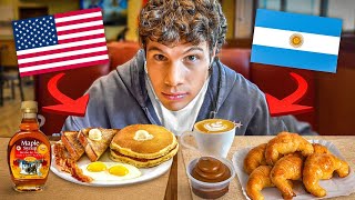 Desayuno en Argentina vs Estados Unidos 🇺🇸 [upl. by Ayak]