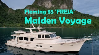 Fleming 85 Freja Maiden Voyage [upl. by Enirehtak]