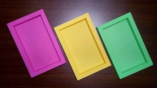 DIY RECTANGULAR FRAME USING AN A4 COLORED PAPER [upl. by Raynata]