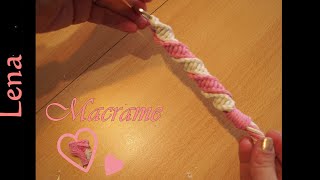 𝗠𝗮𝗰𝗿𝗮𝗺𝗲 with 𝗟𝗲𝗻𝗮 🗝️ Makramee Schlüsselanhänger Wellenknoten 📿 Macrame Spiral Knot Keychain DIY [upl. by Flaherty770]