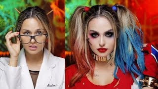 Harley Quinn Suicide Squad Glam Makeup Tutorial [upl. by Boatwright930]