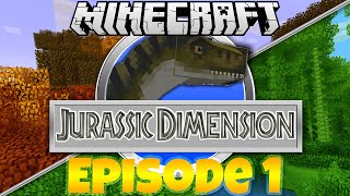 Minecraft Jurassic Dimension Modded Roleplay  Episode 1  A World Of Dinosaurs Rexxit Modpack [upl. by Ethbin]