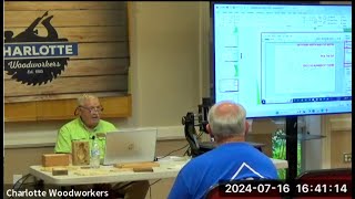 July 2024 Charlotte Woodworkers Club meeting [upl. by Hteb]