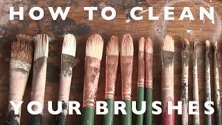 Art Materials  How to Clean Your Paint Brushes [upl. by Weixel886]