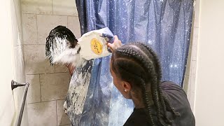 FLOUR SHOWER PRANK ON FLO didnt end well [upl. by Cressy]