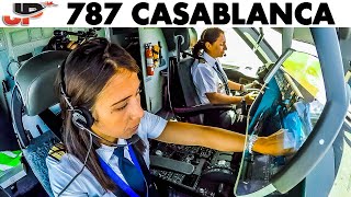 Piloting BOEING 787 out of Casablanca  Cockpit Views [upl. by Theresita]