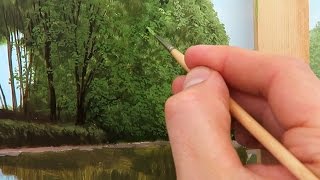 16 How To Paint Leaves on Trees  Oil Painting Tutorial [upl. by Andryc]