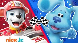 Race Car Fun w PAW Patrol amp Blue 🏎️🐶 New Series Preview  Sneak Peek  Nick Jr [upl. by Milo]