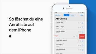 So löschst du eine Anrufliste auf dem iPhone — Apple Support [upl. by Alina]