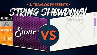 String Showdown Elixir Nanoweb 8020 Vs DAddario XS Phosphor Bronze Acoustic Guitar Strings [upl. by Suvart]